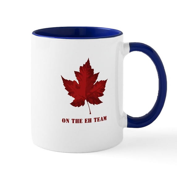 CafePress - On The EH Team! Oh Canada! Mug - 11 oz Ceramic Mug - Novelty Coffee Tea Cup