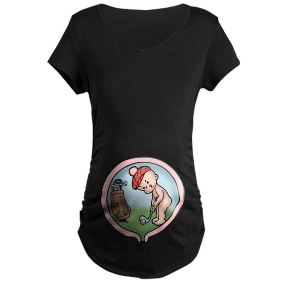 CafePress - On The Front Nine Maternity Dark T Shirt - Maternity Dark T-Shirt