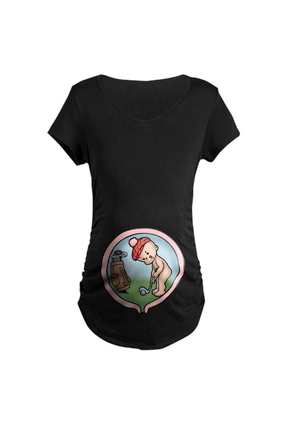 - On The Front Nine Maternity Dark T Shirt - Maternity Dark T-Shirt
