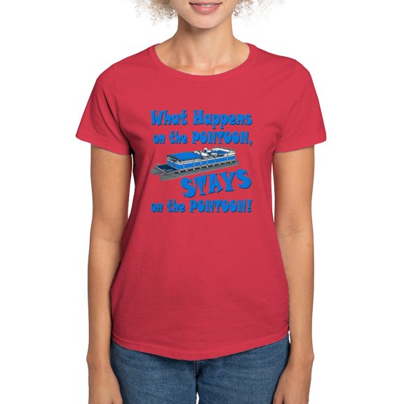 CafePress - On The Pontoon T Shirt - Women's Traditional Fit Dark T-Shirt