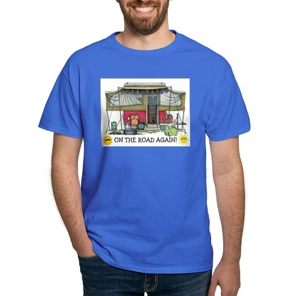 CafePress - On The Road Again T Shirt - Men's Classic Graphic Cotton T-Shirt