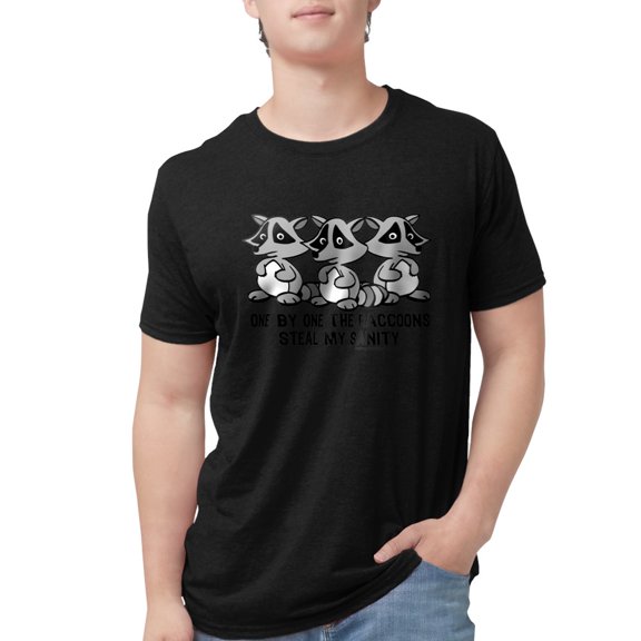 CafePress - One By One The Raccoons T Shirt - Mens Tri-blend T-Shirt