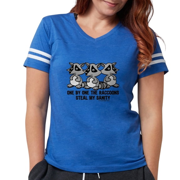 CafePress - One By One The Raccoons T Shirt - Womens Football Shirt