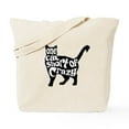 thumbnail image 1 of CafePress - One Cat Short Of Crazy Tote Bag - Unisex Canvas Tote Bag, Beige, 1-Piece, 1 of 7
