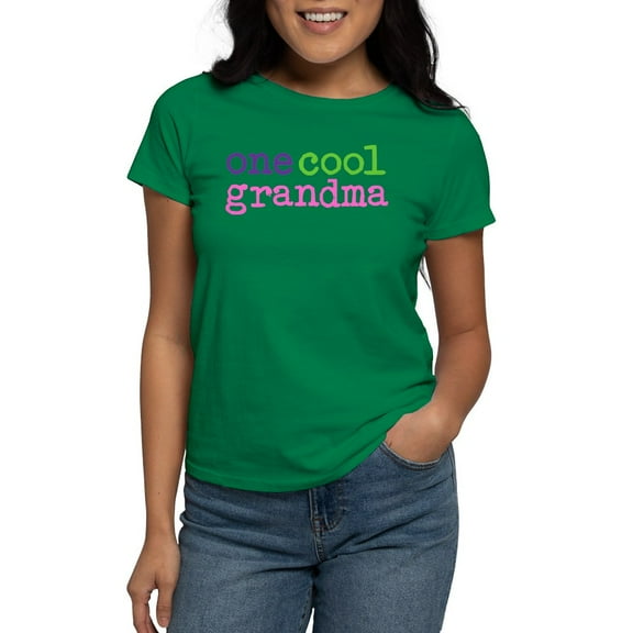 CafePress - One Cool Grandma Women's Dark T Shirt - Women's Traditional Fit Dark T-Shirt