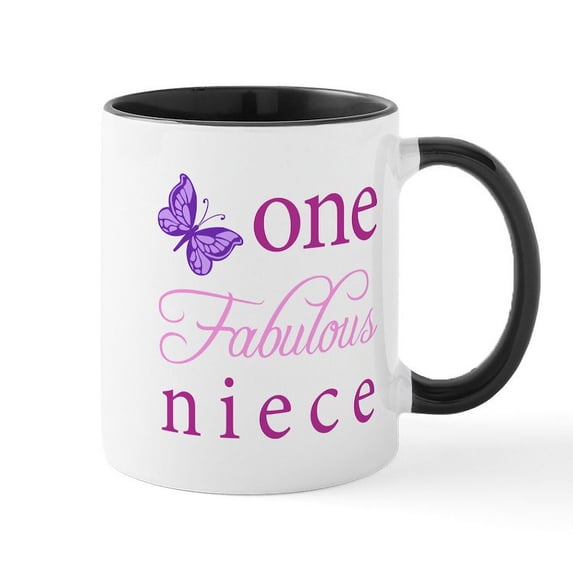 CafePress - One Fabulous Niece Mug - 11 oz Ceramic Mug - Novelty Coffee Tea Cup