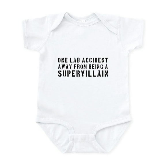 CafePress - One Lab Accident Supervillain Body Suit - Baby Light Bodysuit, Size Newborn - 24 Months