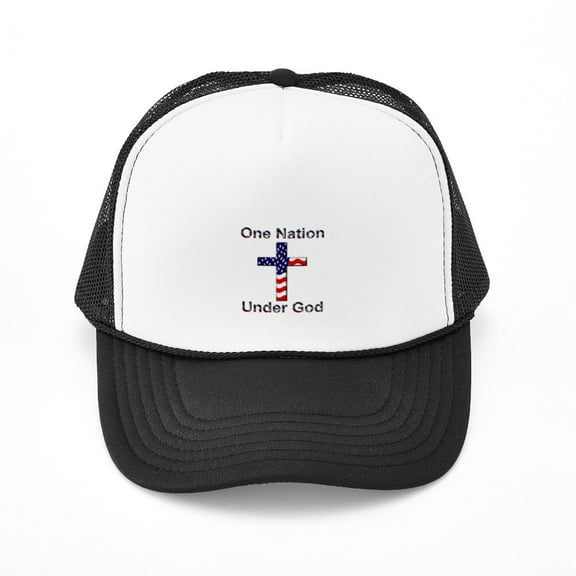 CafePress - One Nation Under God - Adjustable Unisex Printed Trucker Hat with Mesh Back