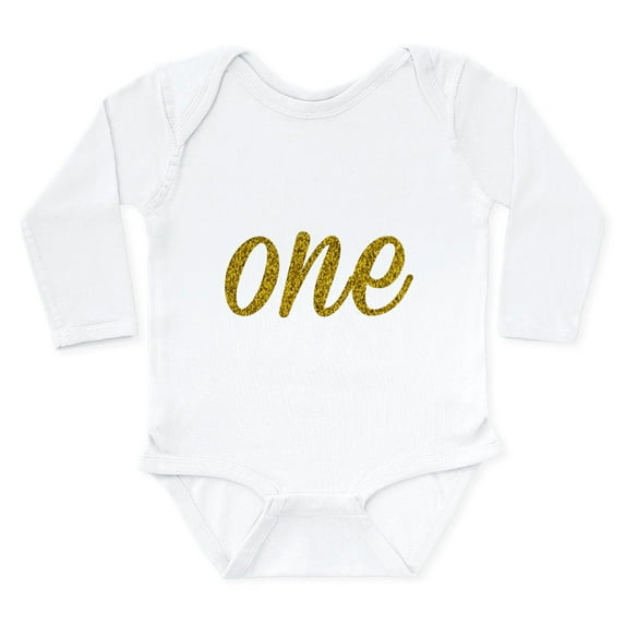 CafePress - One Script Body Suit - Long Sleeve Cotton Baby Bodysuit