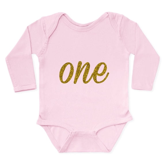 CafePress - One Script Body Suit - Long Sleeve Cotton Baby Bodysuit
