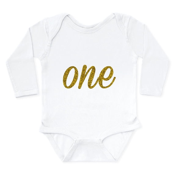 CafePress - One Script Body Suit - Long Sleeve Cotton Baby Bodysuit