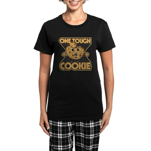 CafePress - One Tough Cookie Women's Dark Pajamas - Women's Short Sleeve Print T-Shirt and Pants Dark Cotton Pajama Set
