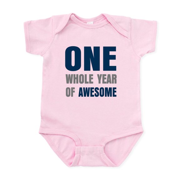 CafePress - One Year Awesome Body Suit - Baby Light Bodysuit, Size Newborn - 24 Months