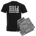 thumbnail image 1 of CafePress - Only A Biker Men's Dark Pajamas - Men's Dark Loose Fit Cotton Pajama Set, 1 of 7