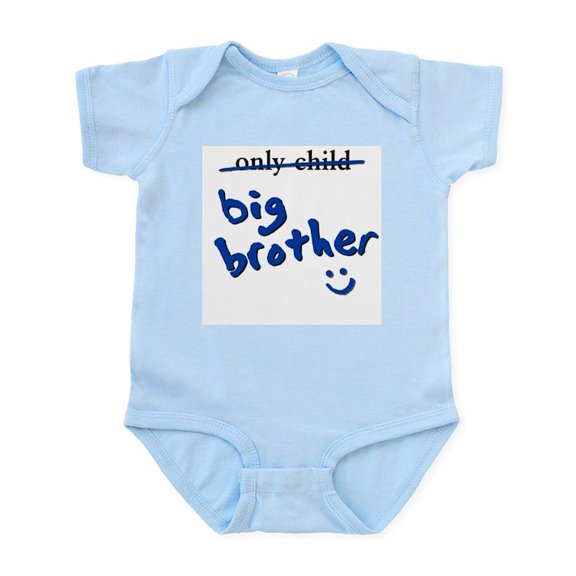 CafePress - Only_Child_Brother Body Suit - Baby Light Bodysuit, Size Newborn - 24 Months