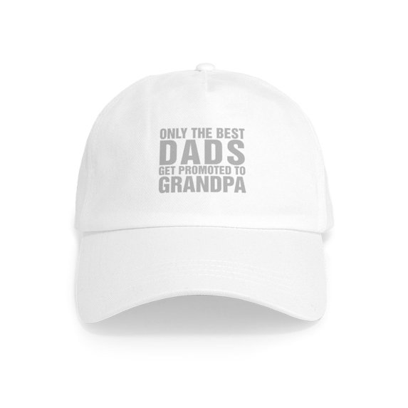 CafePress - Only The Best Dads Get Promoted To Grandpa Basebal - Adjustable 100% Brushed Unisex Casual Cotton Baseball Cap, Beige, 1