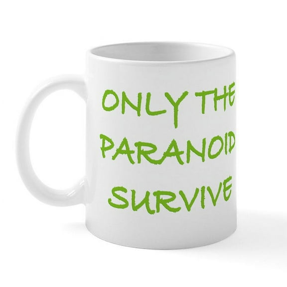 CafePress - Only The Paranoid Survive Mug - 11 oz Ceramic Mug - Novelty Coffee Tea Cup