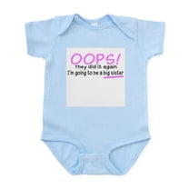 CafePress - Oops Big Sister Infant Bodysuit - Baby Light Bodysuit, Size Newborn - 24 Months