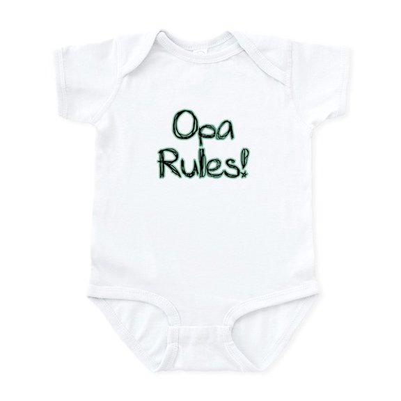 CafePress - Opa Rules! Baby Onesie - Baby Light Bodysuit, Size Newborn - 24 Months