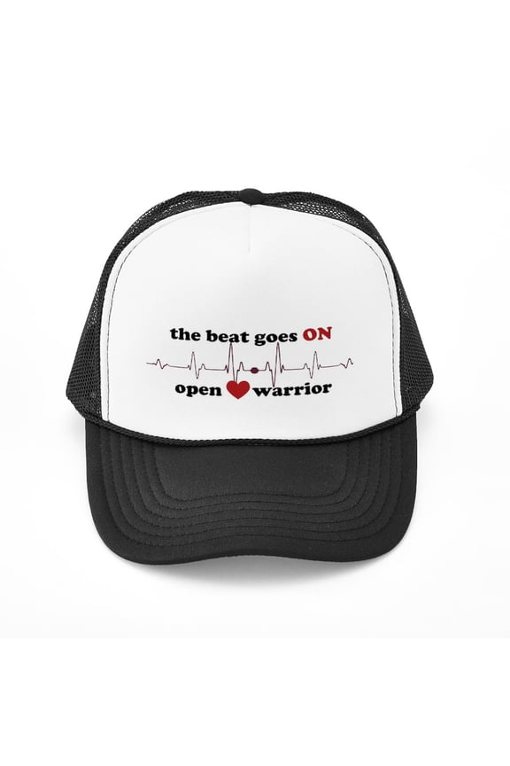 - Open Heart Warrior - Adjustable Unisex Printed Trucker Hat with Mesh Back