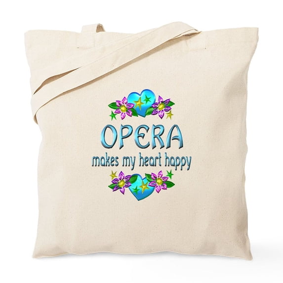 CafePress - Opera Heart Happy Tote Bag - Unisex Canvas Tote Bag, Beige, 1-Piece