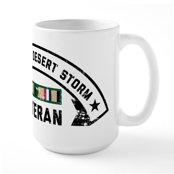 CafePress - Operation Desert Storm Ve - 15 oz Ceramic Large White Novelty Mug