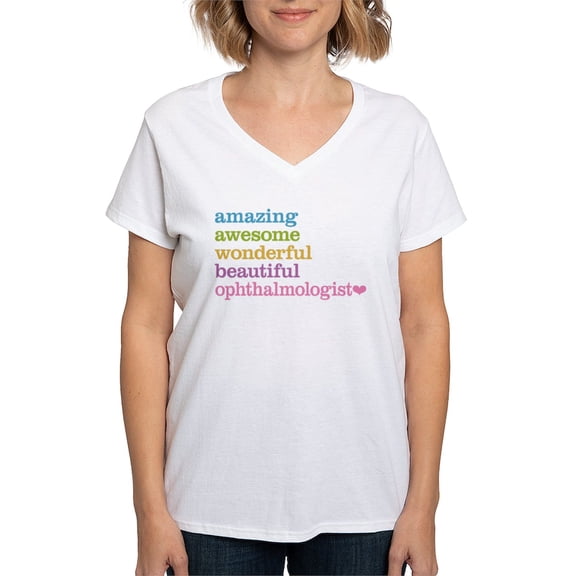 CafePress - Ophthalmologist T Shirt - Womens Cotton V-Neck T-shirt