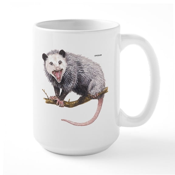 CafePress - Opossum Possum Animal Large Mug - 15 oz Ceramic Large White Novelty Mug
