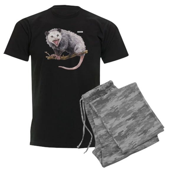 CafePress - Opossum Possum Animal Men's Dark Pajamas - Men's Dark Loose Fit Cotton Pajama Set
