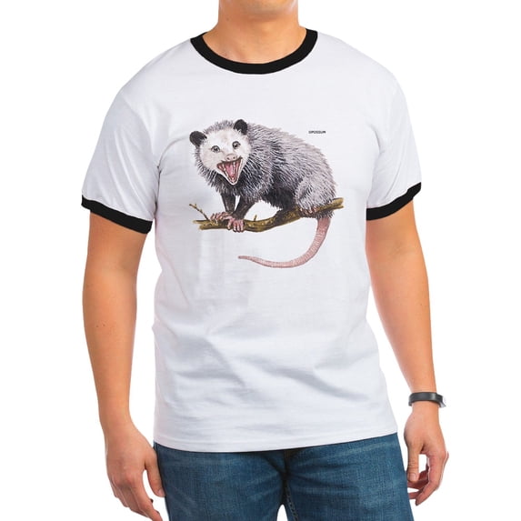 CafePress - Opossum Possum Animal Ringer T - 100% Cotton Ringed T-Shirt