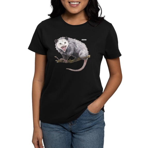 CafePress - Opossum Possum Animal Women's Dark T Shirt - Women's Traditional Fit Dark T-Shirt