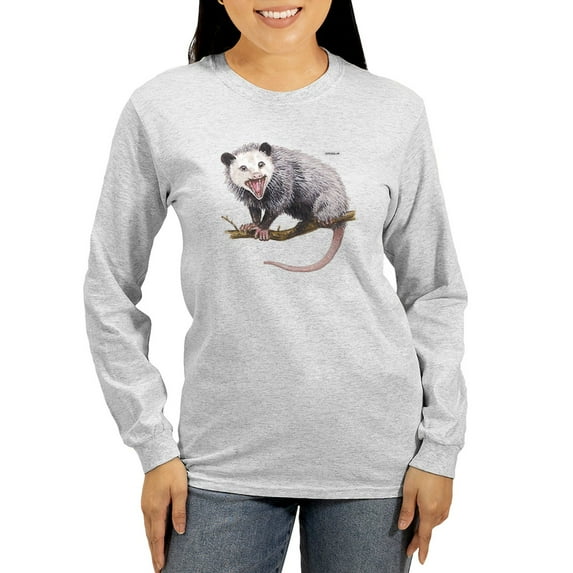 CafePress - Opossum Possum Animal Women's Long Sleeve T Shirt - Women's Long Sleeve Graphic Casual T-Shirt