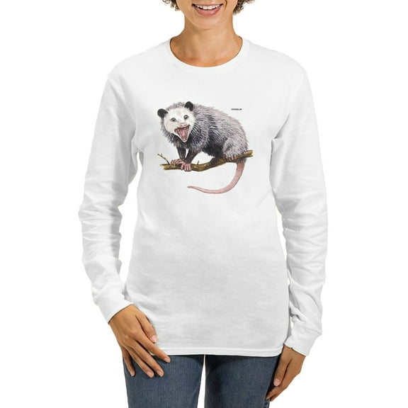 CafePress - Opossum Possum Animal Women's Long Sleeve T Shirt - Women's Long Sleeve Graphic Casual T-Shirt