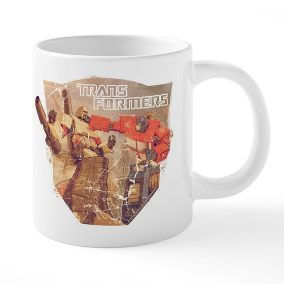 CafePress - Optimus Prime And Megatron Symbol Mugs - 20 Oz White Ceramic Mega Mug
