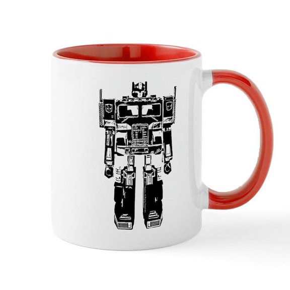 CafePress - Optimus Prime Robot Mugs - 11 oz Ceramic Mug - Novelty Coffee Tea Cup