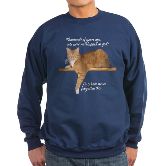 CafePress - Orange Cat Ginger Kitty Sweatshirt (Dark) - Classic Crew Neck Sweatshirt