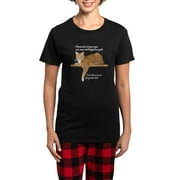 CafePress - Orange Cat Ginger Kitty Womens Dark Pajamas - Womens Short Sleeve Print T-Shirt and Pants Dark Cotton Pajama Set