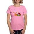 thumbnail image 1 of CafePress - Orange Cat In Tulips T Shirt - Women's Traditional Fit Dark T-Shirt, 1 of 4