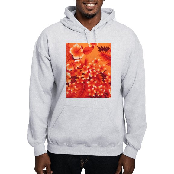 CafePress - Orange Hibiscus Hooded Sweatshirt - Pullover Hoodie, Hooded Sweatshirt