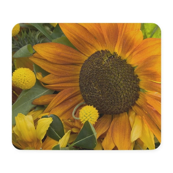 CafePress - Orange Sunflower Mousepad - Non-slip Rubber Mousepad, Gaming Mouse Pad