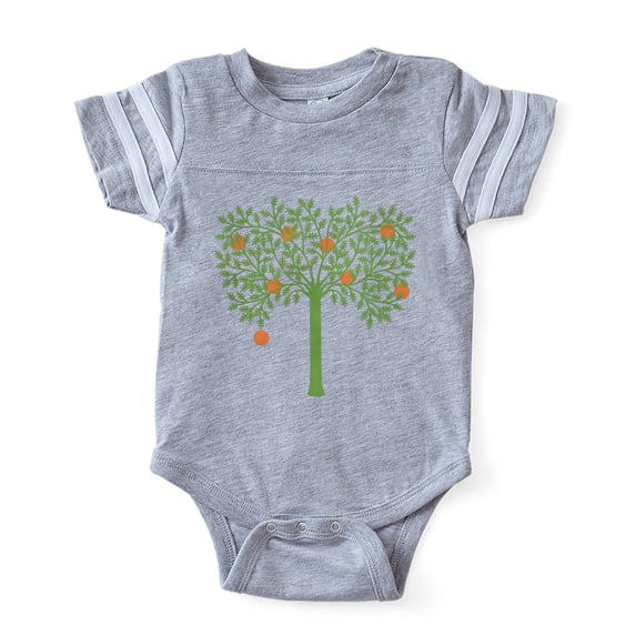 CafePress - Orange Tree_Tr - Cute Infant Baby Football Bodysuit