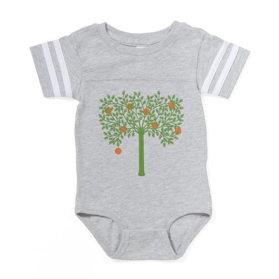 CafePress - Orange Tree_Tr - Cute Infant Baby Football Bodysuit