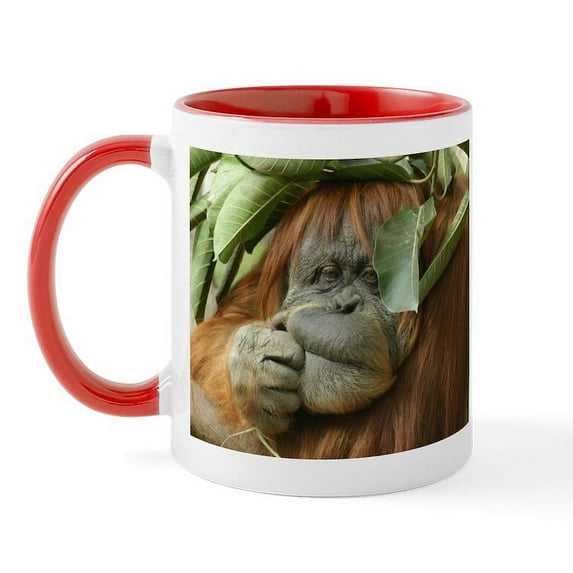 CafePress - Orangutan Female 2 Mug - 11 oz Ceramic Mug - Novelty Coffee Tea Cup