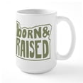 thumbnail image 1 of CafePress - Oregon Born & Raised - 15 oz Ceramic Large White Novelty Mug, 1 of 6