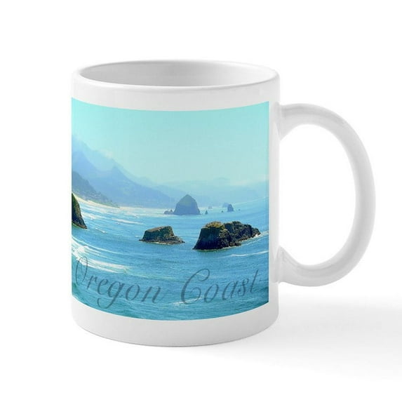 CafePress - Oregon Coast Mug - 11 oz Ceramic Mug - Novelty Coffee Tea Cup