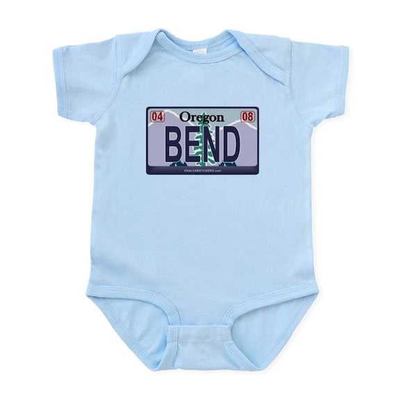CafePress - Oregon Plate BEND Infant Bodysuit - Baby Light Bodysuit, Size Newborn - 24 Months