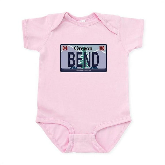 CafePress - Oregon Plate BEND Infant Bodysuit - Baby Light Bodysuit, Size Newborn - 24 Months