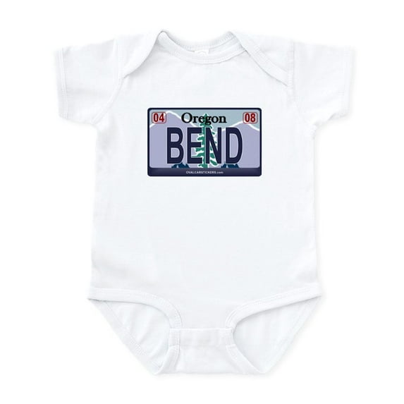 CafePress - Oregon Plate BEND Infant Bodysuit - Baby Light Bodysuit, Size Newborn - 24 Months