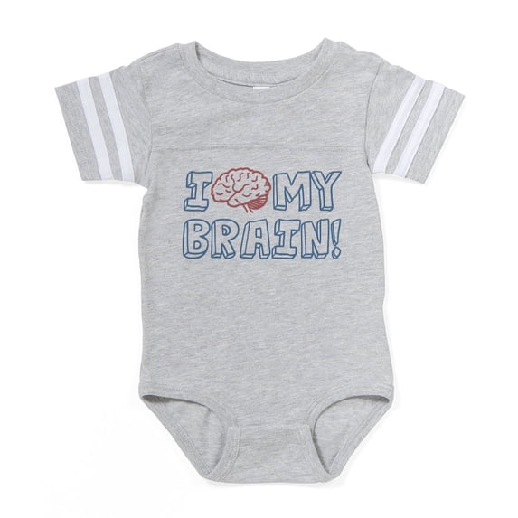 CafePress - Organ I Love My Brain_Tr - Cute Infant Baby Football Bodysuit