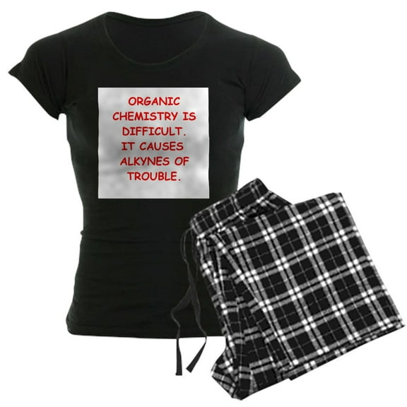 CafePress - Organic Chemistry Pajamas - Women's Short Sleeve Print T-Shirt and Pants Dark Cotton Pajama Set